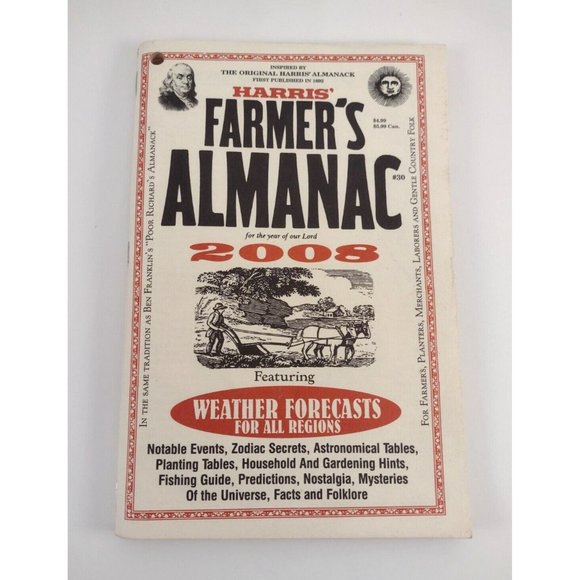 Harris Farmers Almanac 2008 Gardening Zodiac Predictions Fishing Folklore - Picture 1 of 7
